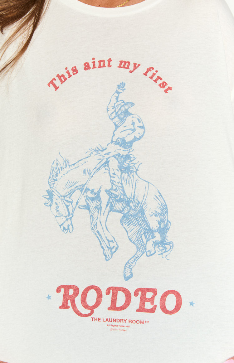 The Laundry Room First Rodeo White Oversized Tee — 7