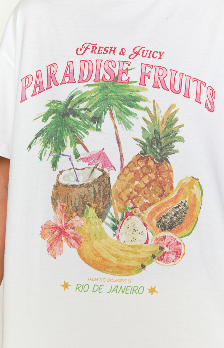 Beginning Paradise Fruits White Tee — 6