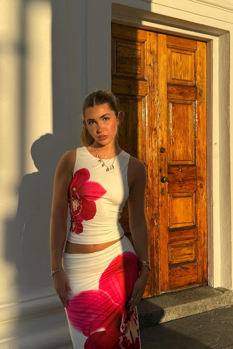 Payge White Orchid Maxi Skirt — 3