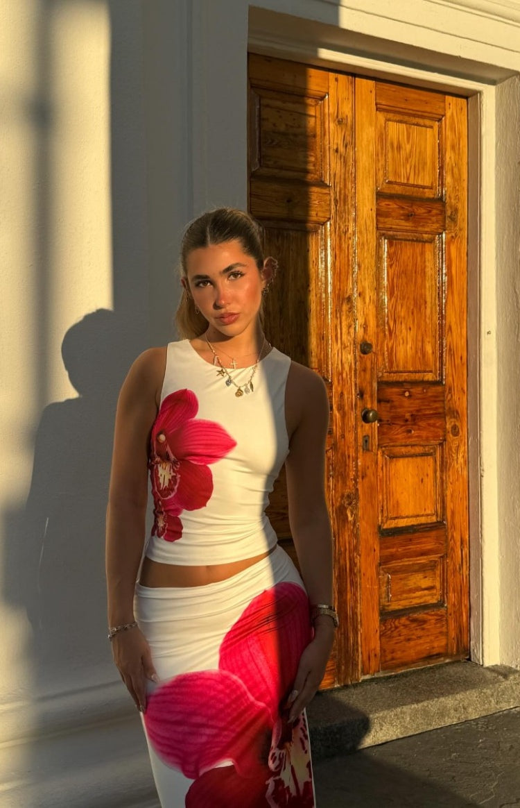 Payge White Orchid Maxi Skirt — 5