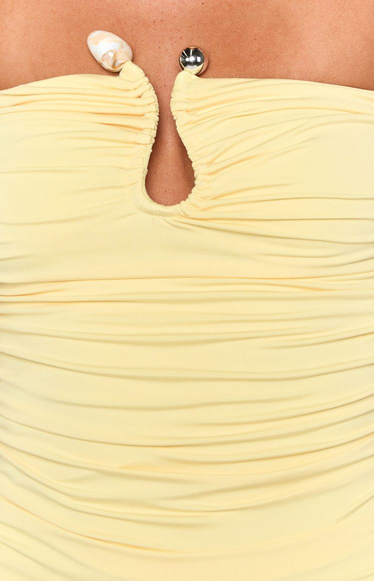 Mally Yellow Strapless Mini Dress — 6