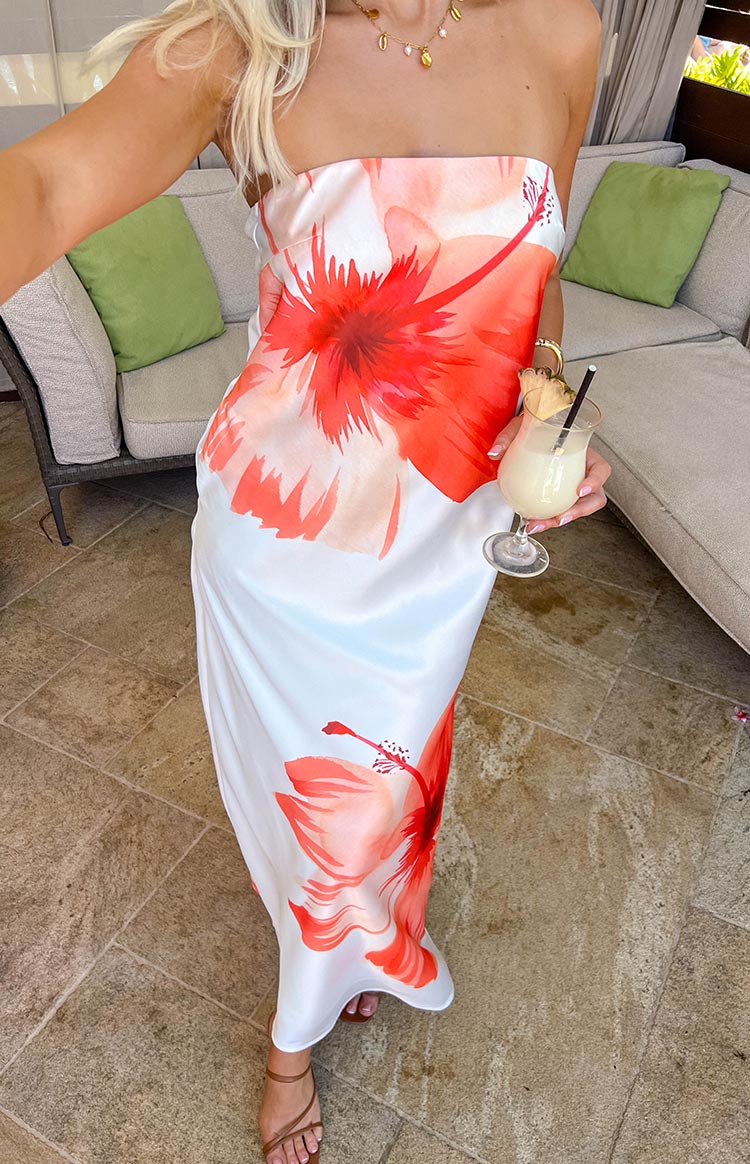 Damia White Floral Maxi Dress — 9