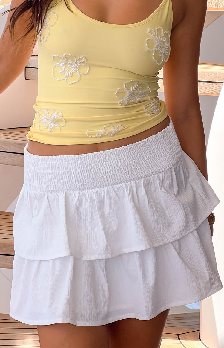 Baxley White Mini Skirt — 1