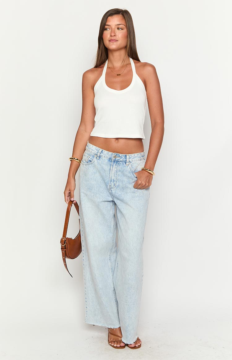 Sawyer White Halter Neck Top — 7