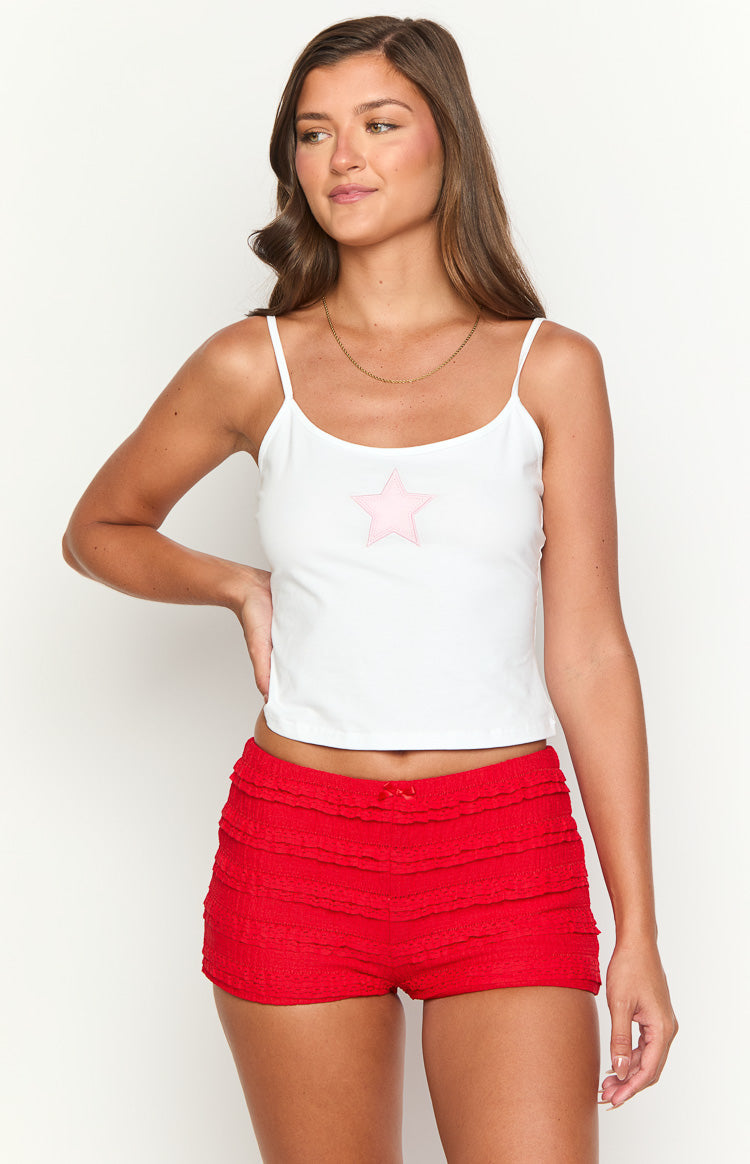 Leo Red Micro Shorts — 3