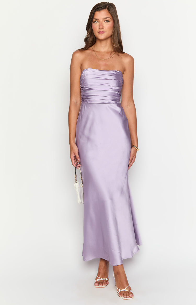 Alexia Purple Strapless Maxi Dress — 2