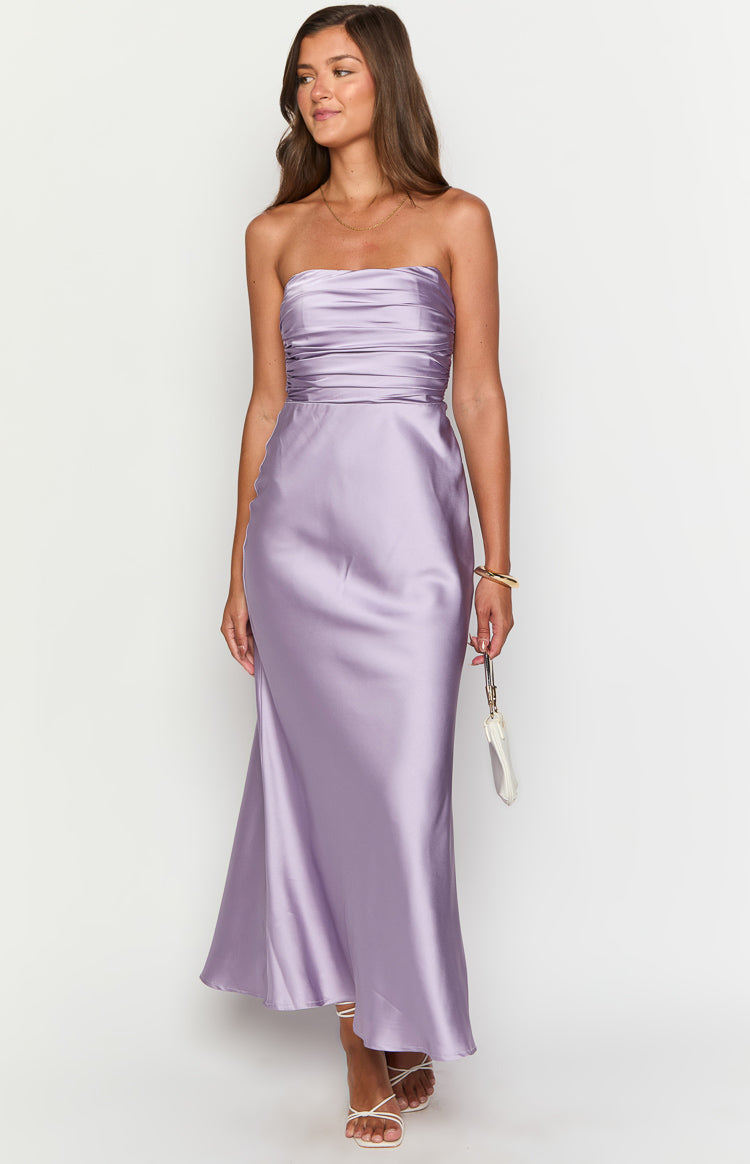 Alexia Purple Strapless Maxi Dress — 3