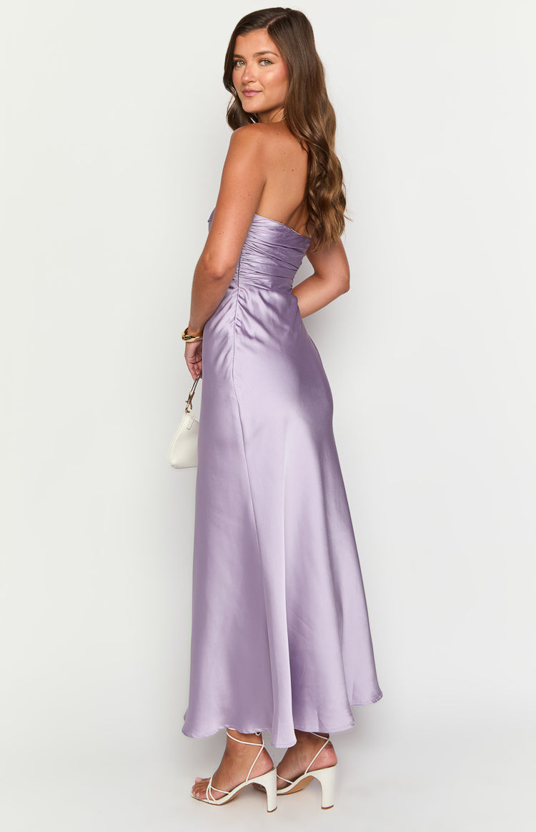Alexia Purple Strapless Maxi Dress — 5