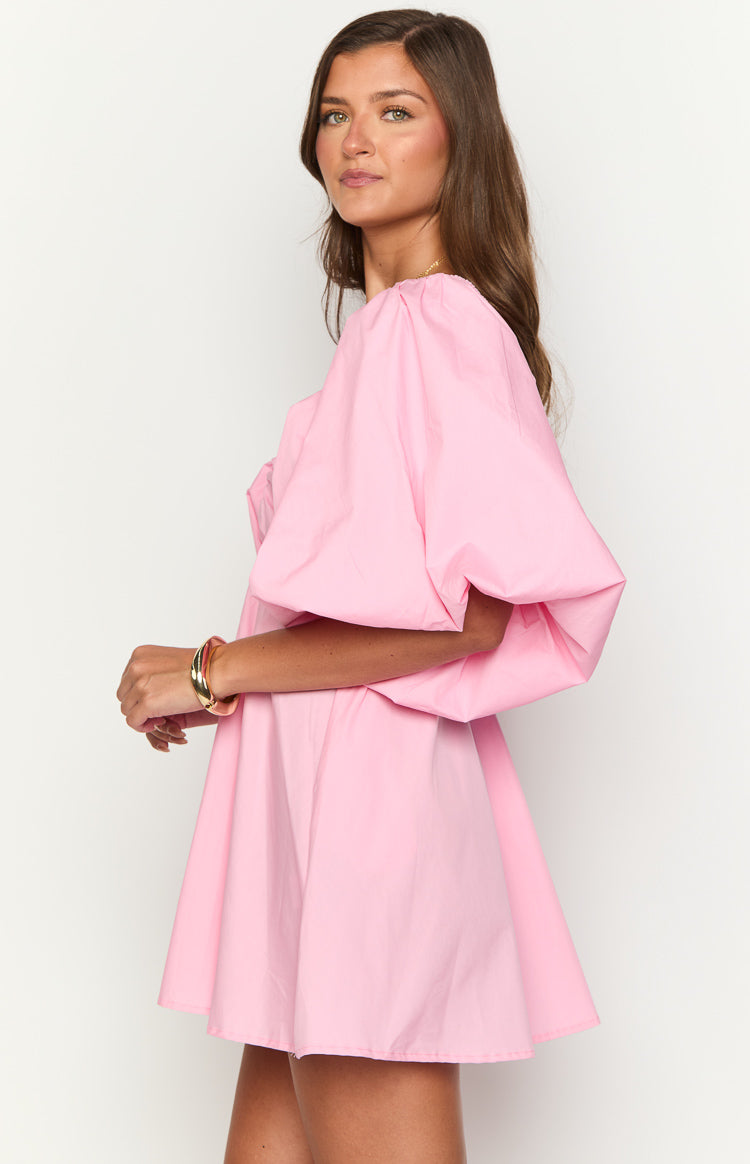Torie Pink Short Sleeve Mini Dress — 4