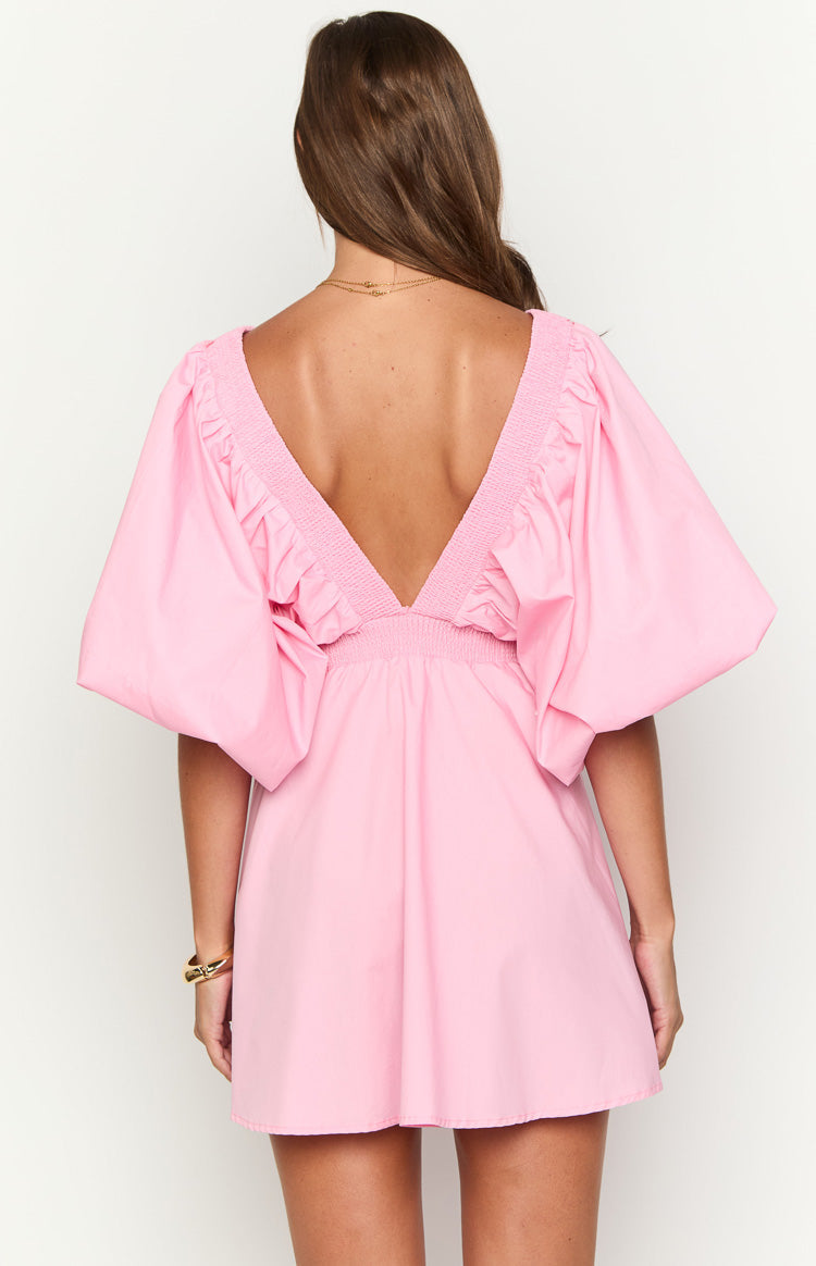 Torie Pink Short Sleeve Mini Dress — 5