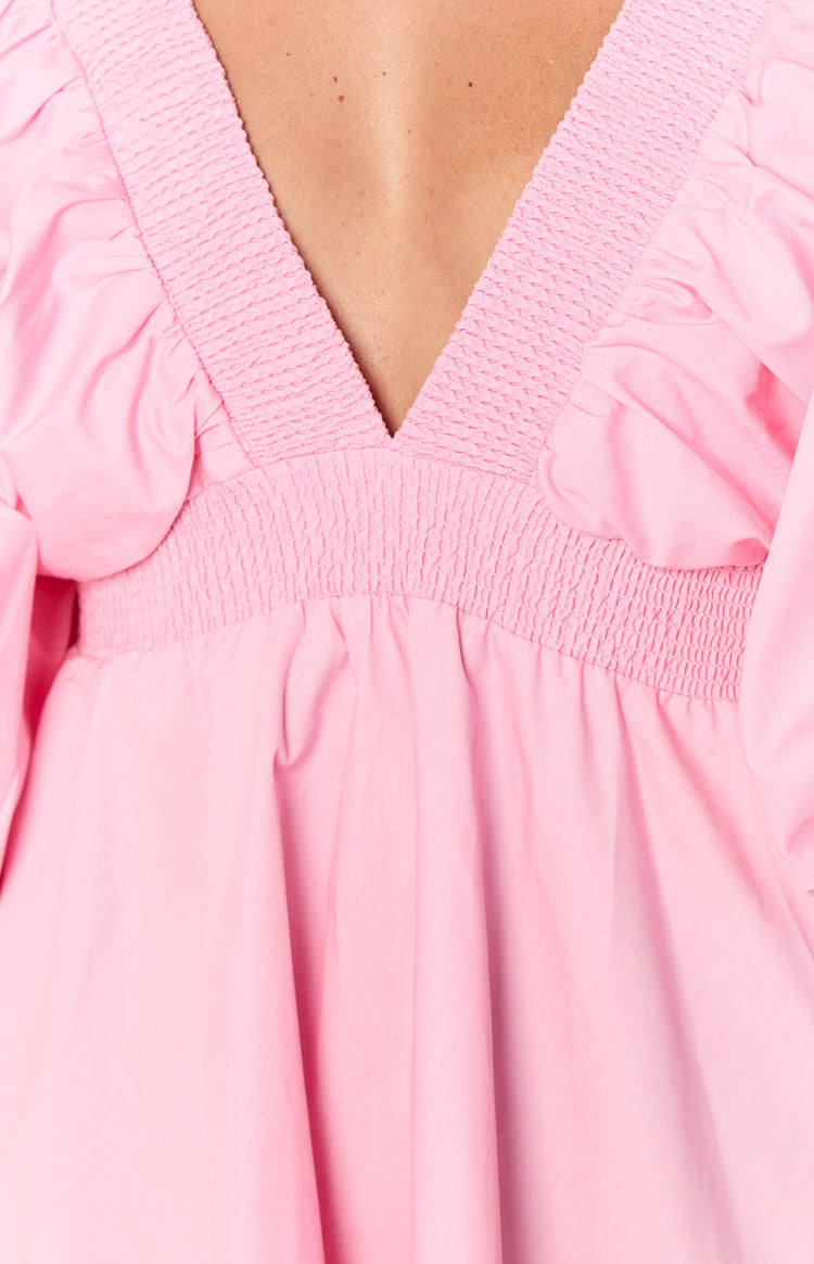 Torie Pink Short Sleeve Mini Dress — 6
