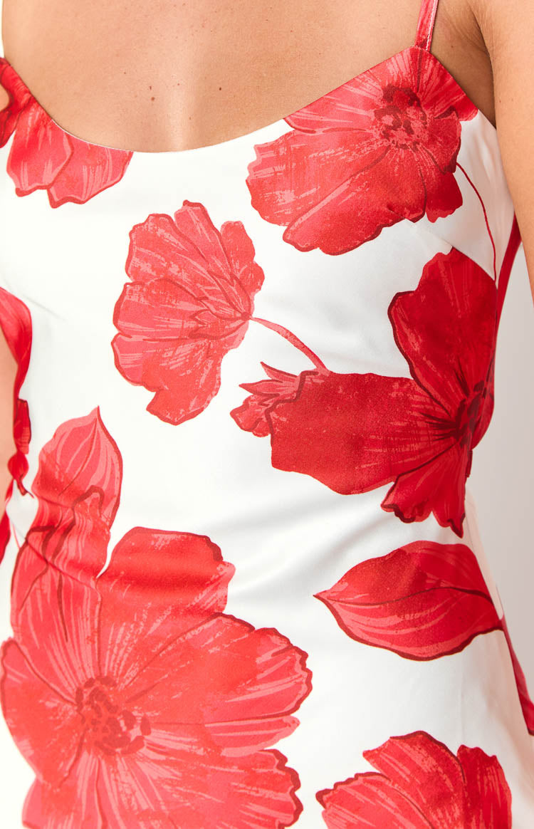 Renesmee Red Anemone Floral Print Maxi Dress — 7