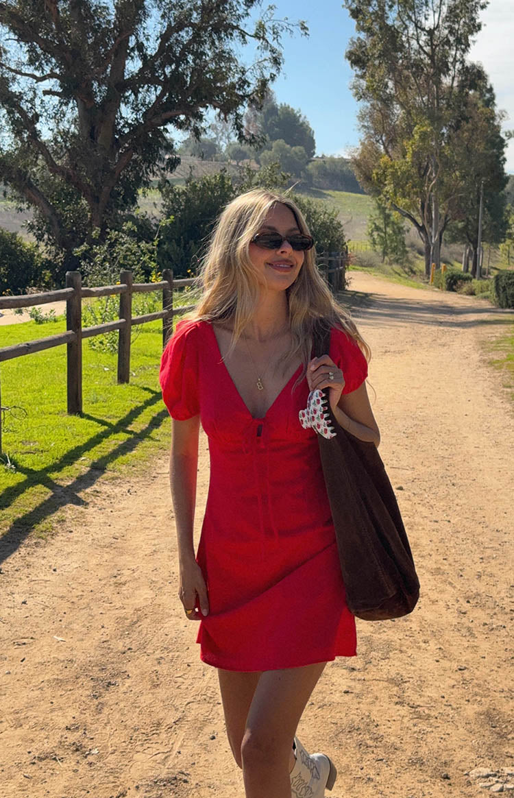 Franky Red Mini Dress — 1