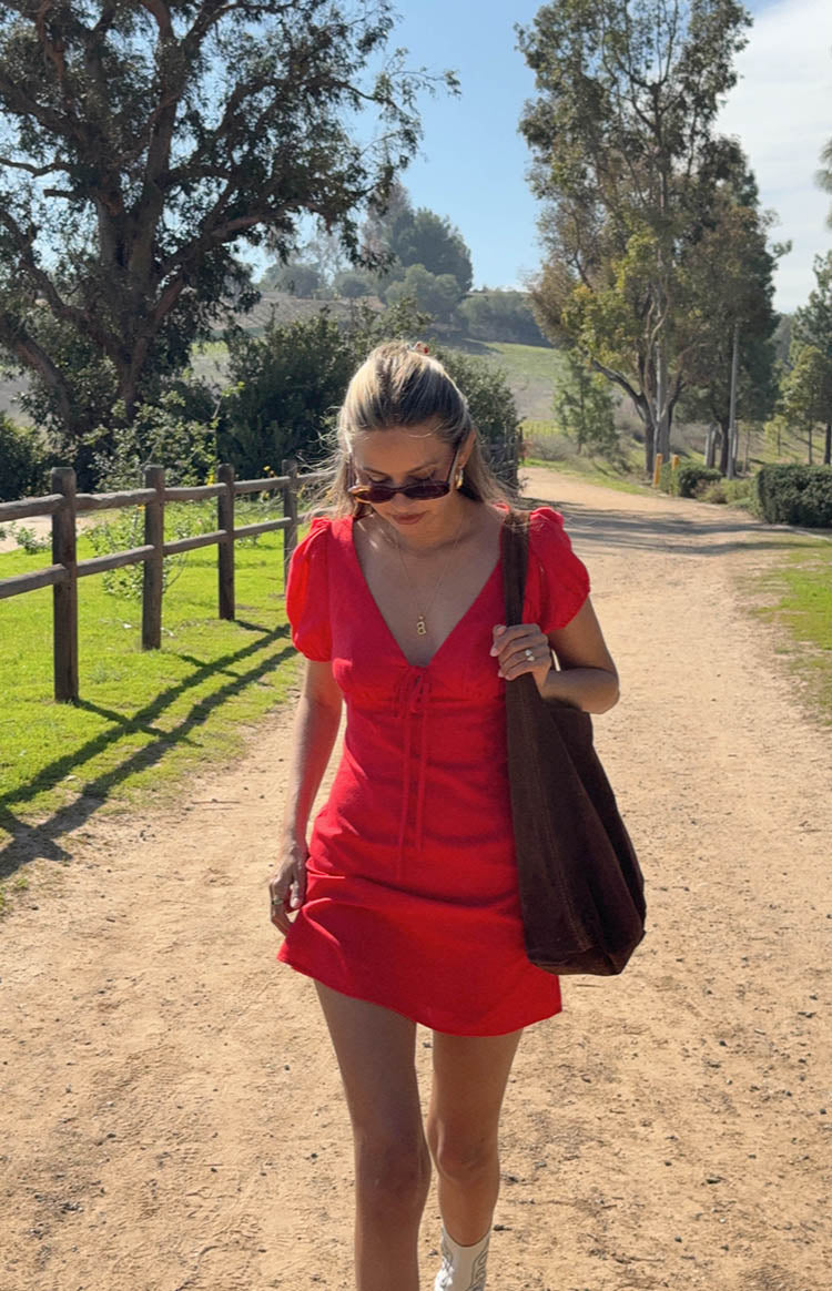 Franky Red Mini Dress — 8