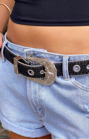 Western Black Sparkle Belt — 1