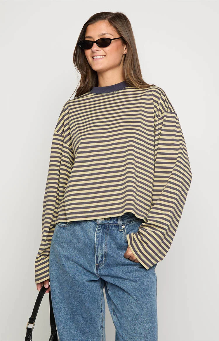 Lioness Bloom Beige Long Sleeve Top — 1