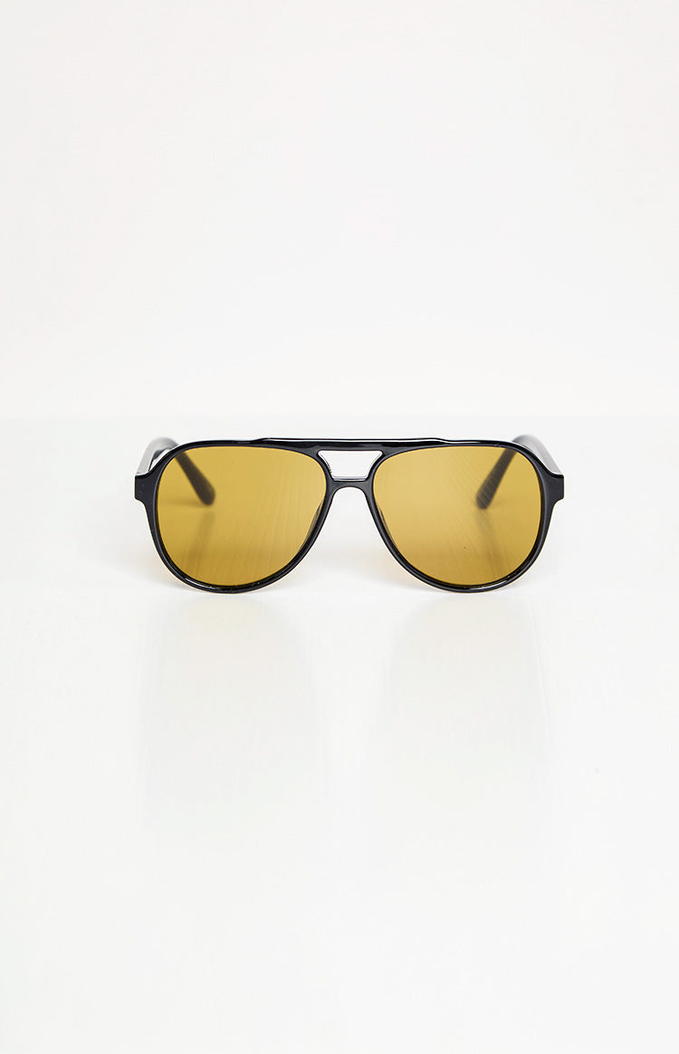 Otra Eyewear Stevie Black Aviator Sunglasses — 1