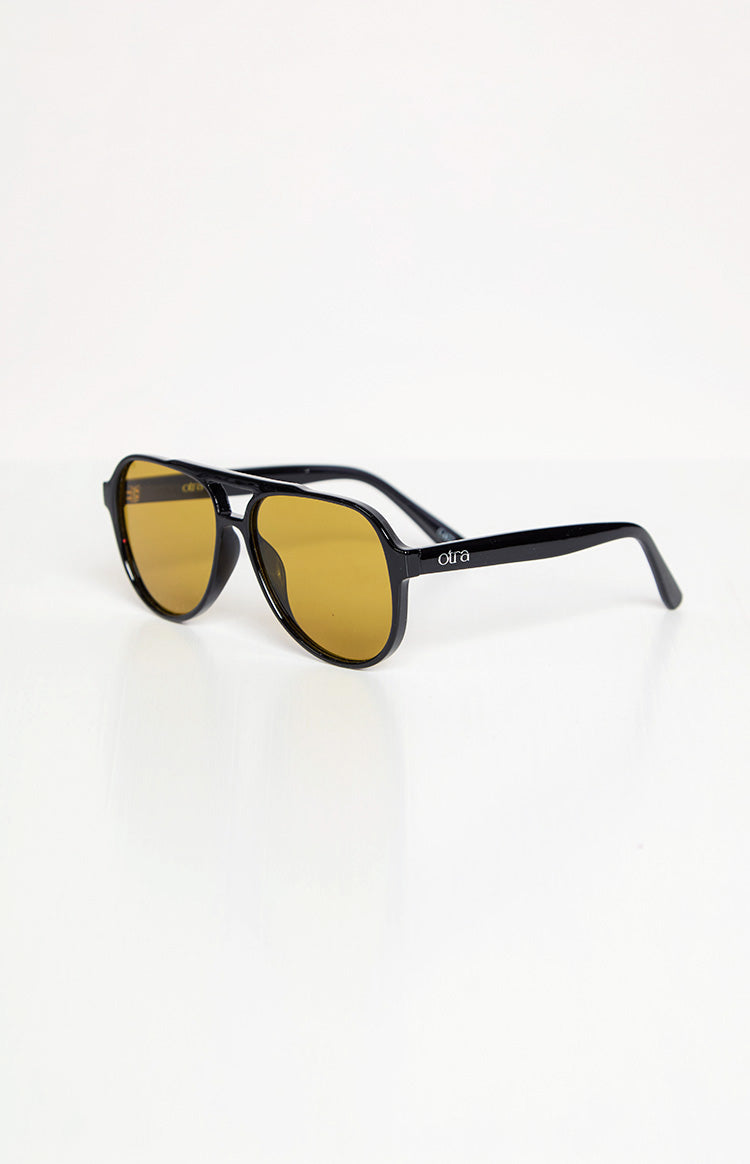 Otra Eyewear Stevie Black Aviator Sunglasses — 3