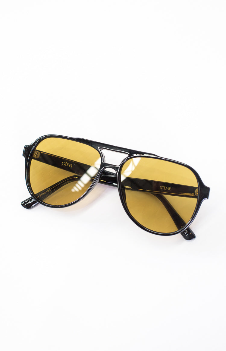 Otra Eyewear Stevie Black Aviator Sunglasses — 4