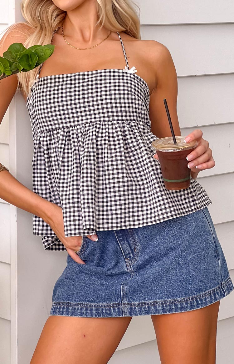 Skyline Swirl Mid Wash Denim Skort — 7