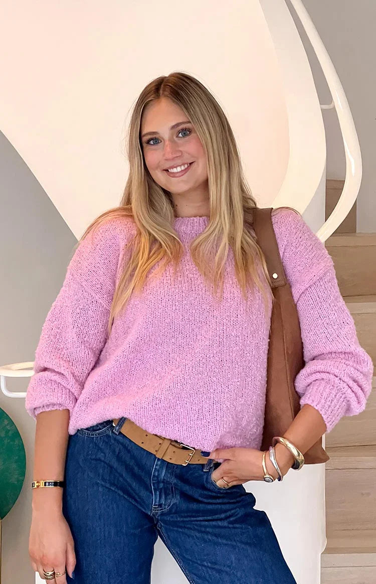 Oxford Pink Knit Sweater — 10