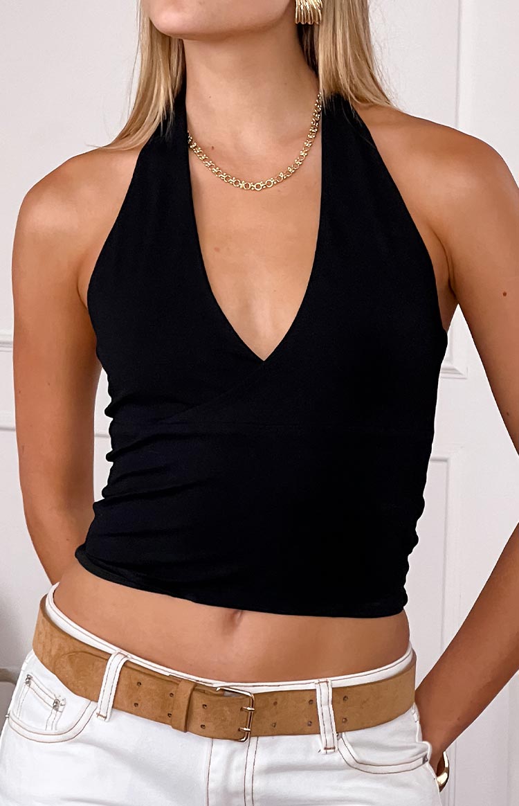 Amora Black Crop Top — 1