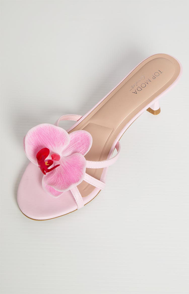In Bloom Pink Floral Kitten Heels — 2