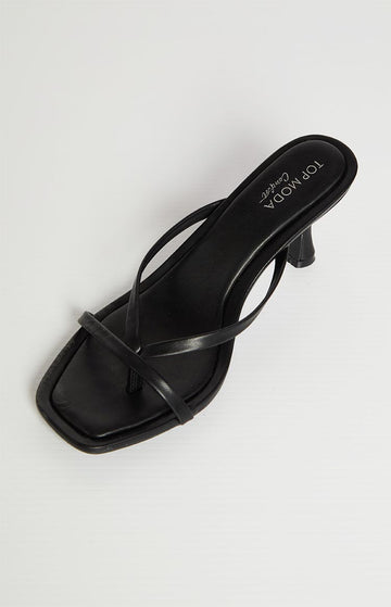 Girls Night Black Strap Kitten Heels — 1