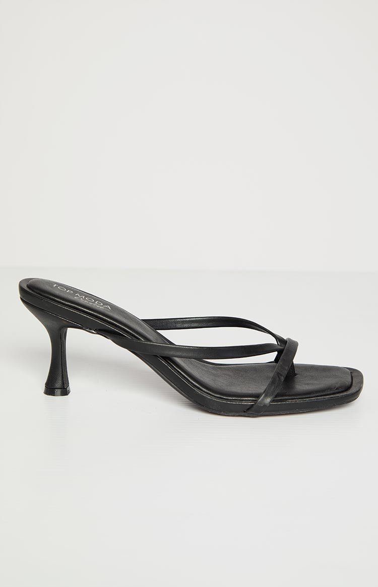 Girls Night Black Strap Kitten Heels — 1