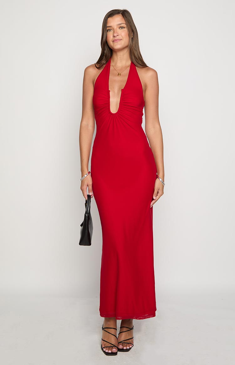 Raymin Red Maxi Dress — 3