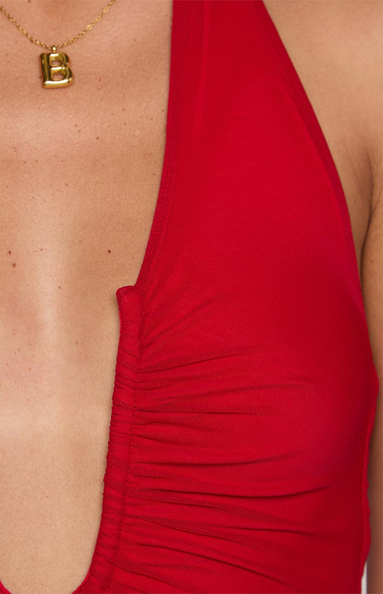 Raymin Red Maxi Dress — 6