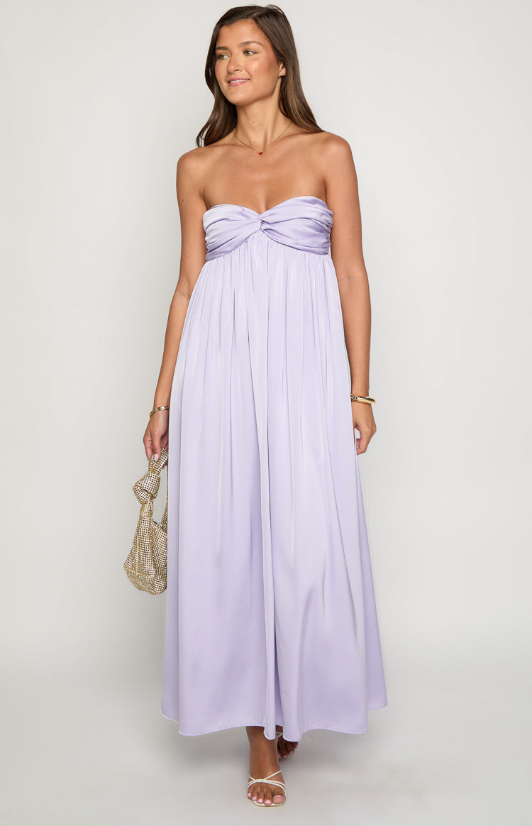 Maiana Lilac Strapless Maxi Dress — 2