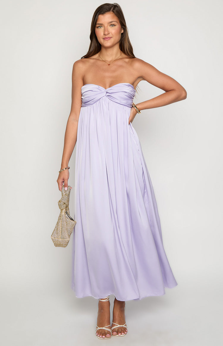 Maiana Lilac Strapless Maxi Dress — 3