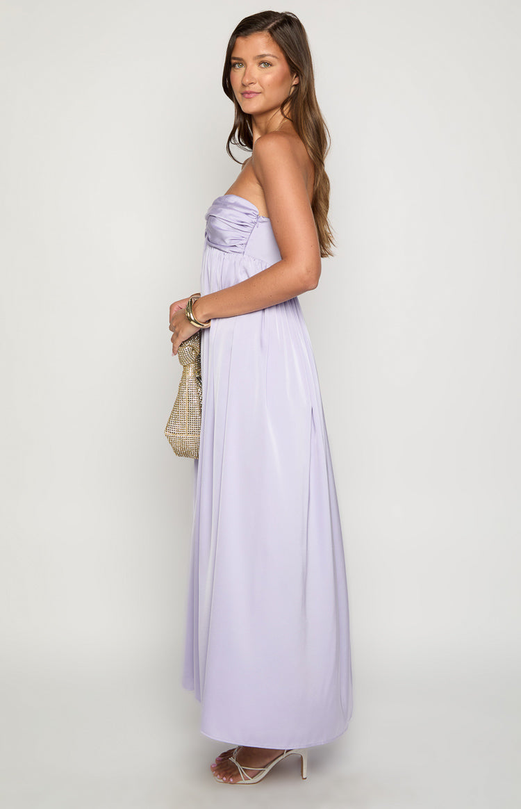 Maiana Lilac Strapless Maxi Dress — 4
