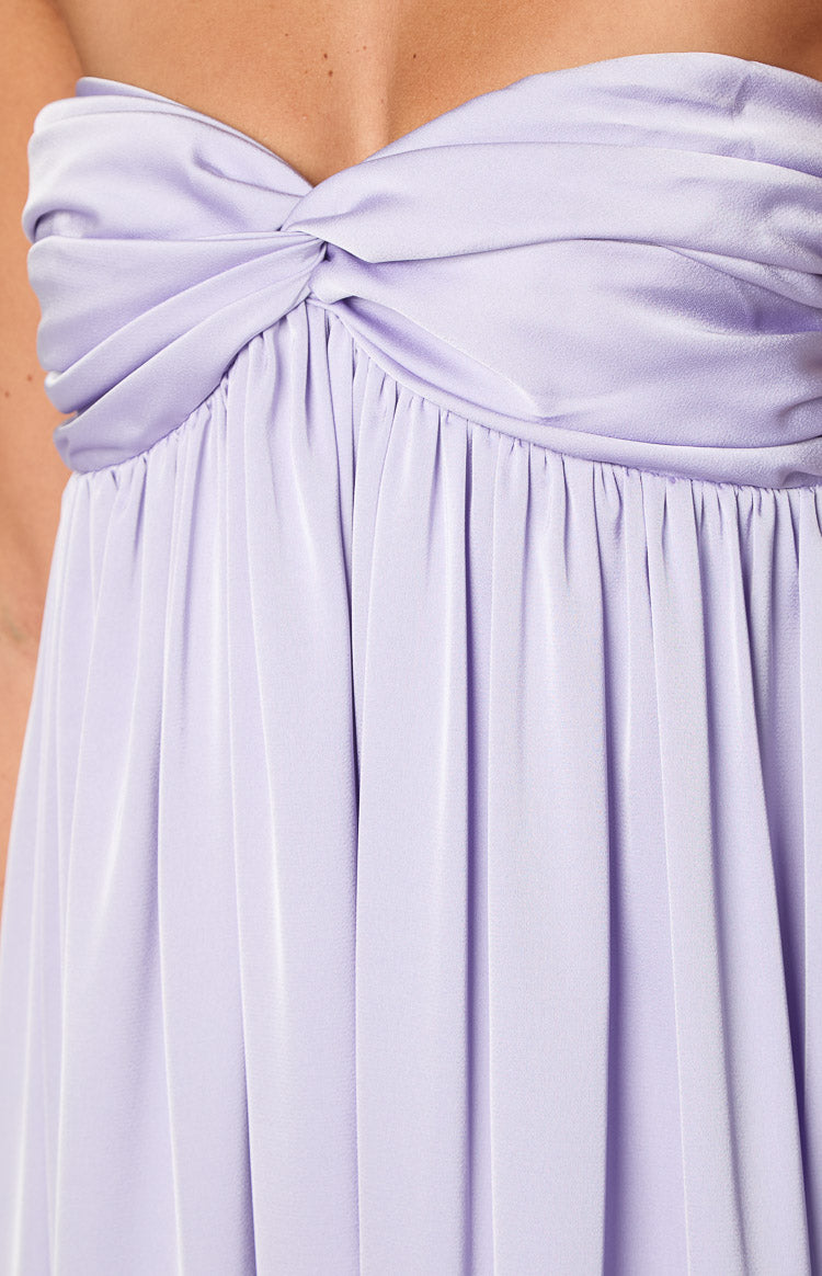 Maiana Lilac Strapless Maxi Dress — 6