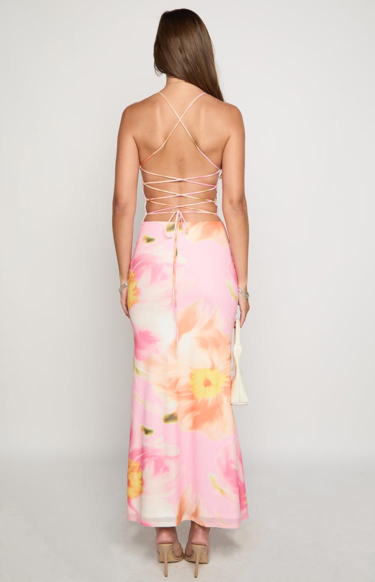 Ashton Pink Floral Kisses Maxi Dress — 4
