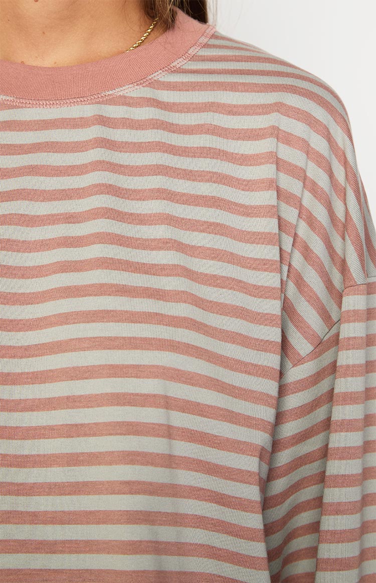 Lioness Bloom Muted Pastels Stripe Long Sleeve Top — 6