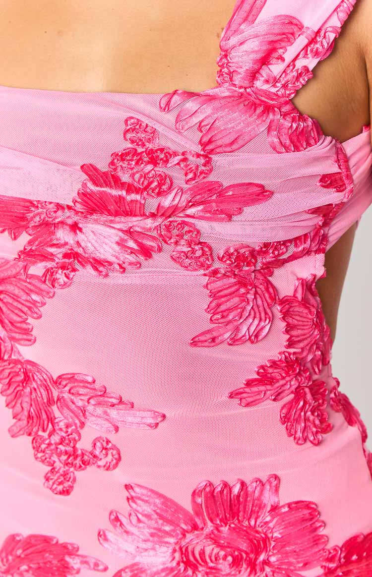 Ada Pink Floral Mini Dress — 6