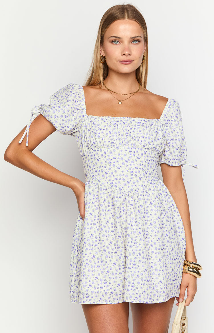 Danyal Purple Floral Mini Dress — 2