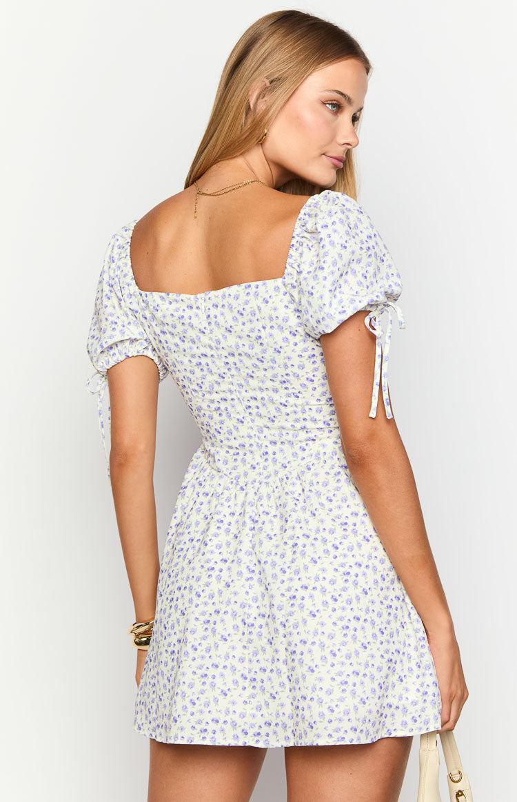 Danyal Purple Floral Mini Dress — 5