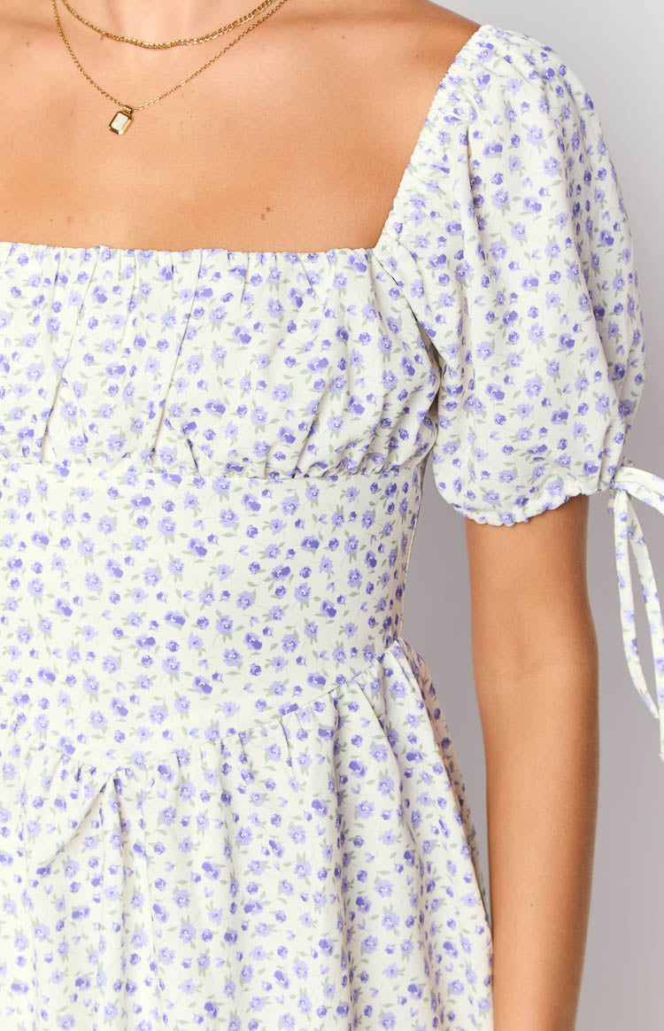 Danyal Purple Floral Mini Dress — 6
