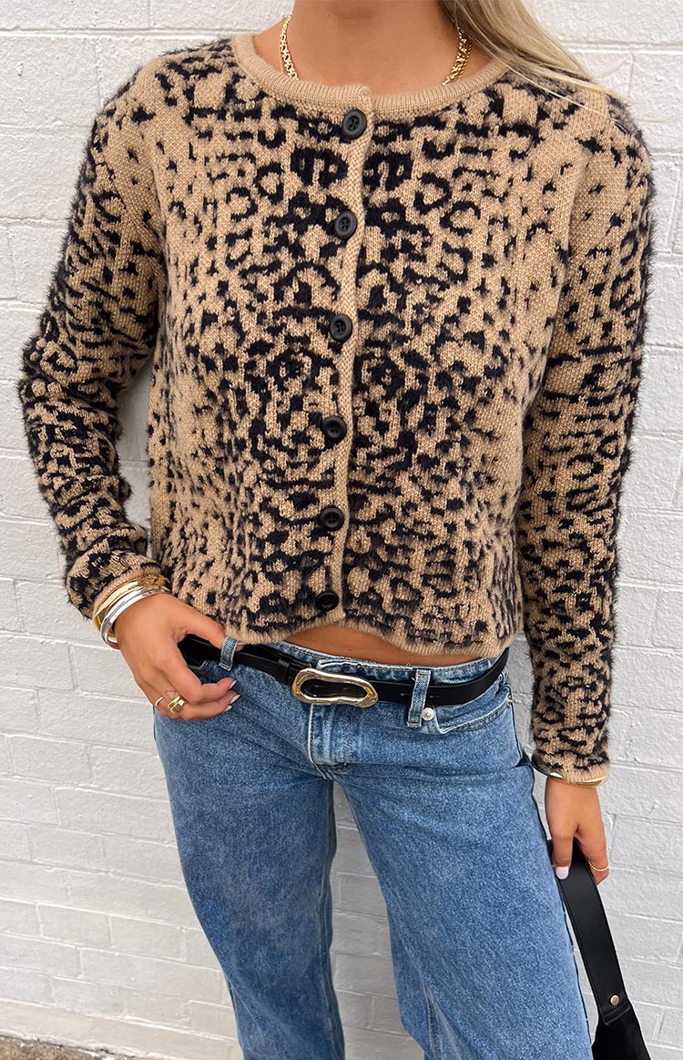 Kahli Leopard Print Cardigan — 1