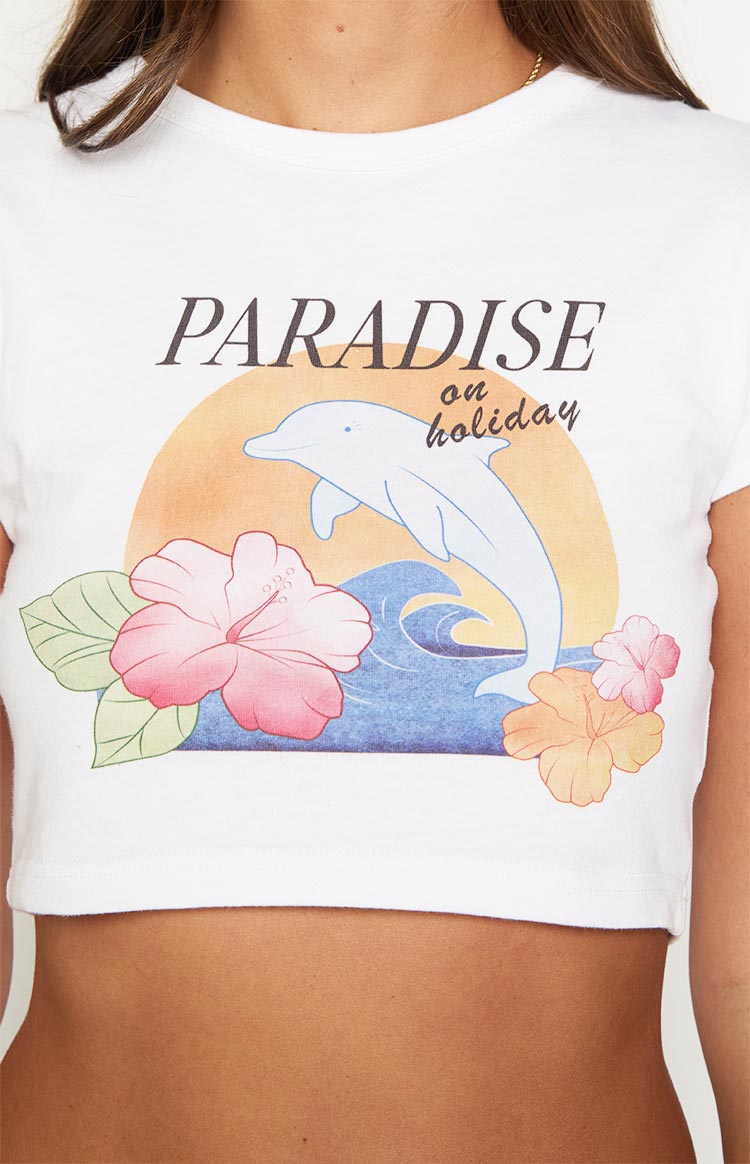 Paradise On Holiday Cropped Tee — 7