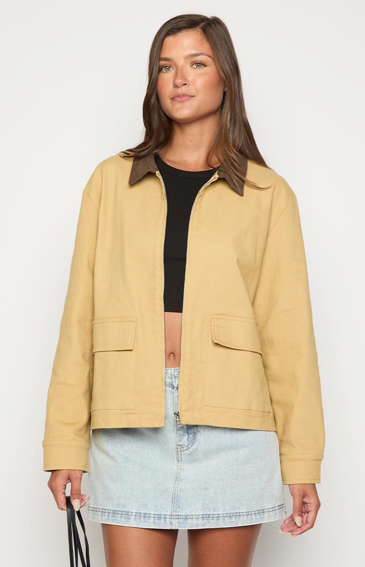 Jemma Cream Contrast Canvas Jacket — 2