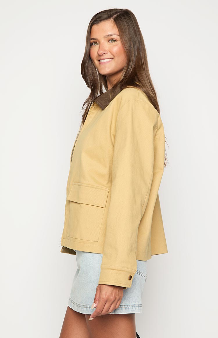 Jemma Cream Contrast Canvas Jacket — 4