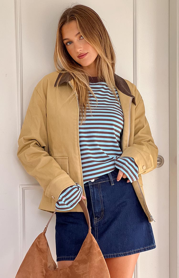 Jemma Cream Contrast Canvas Jacket — 10