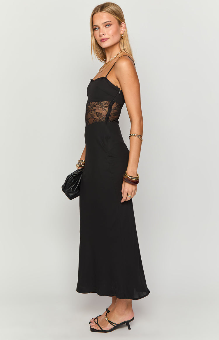 Sophee Black Lace Maxi Dress — 4