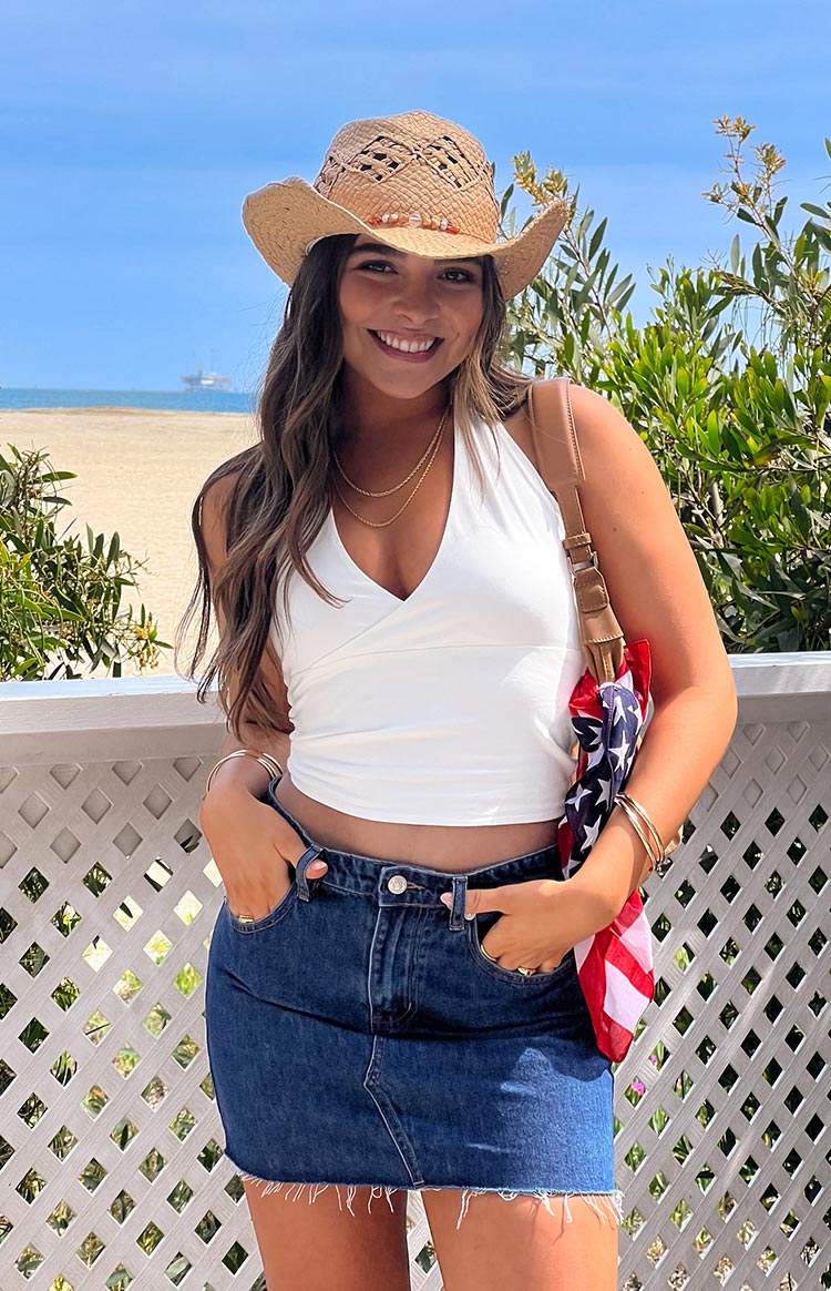 Amora White Crop Top — 8