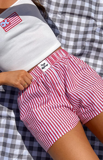 Brad Red Stripe Boxer Shorts — 1