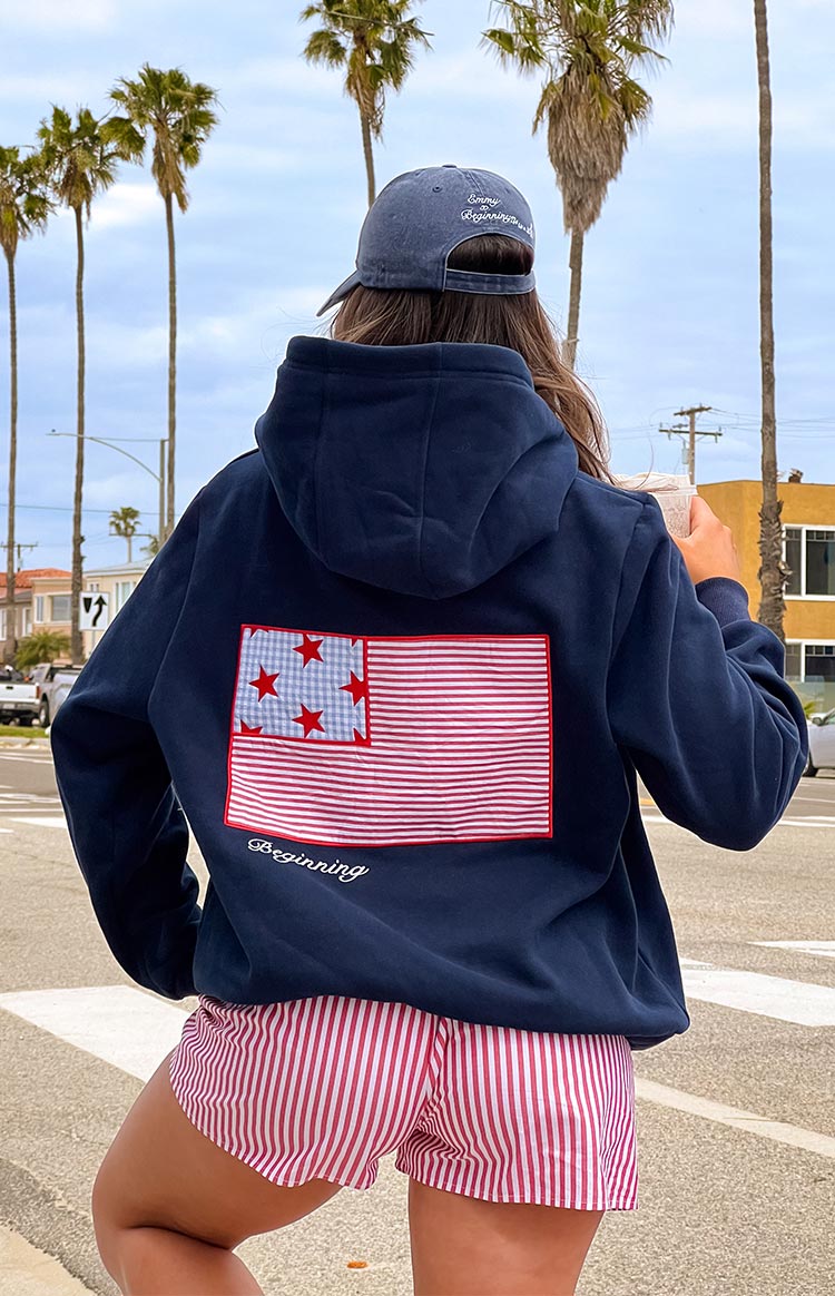 Beginning Navy USA Hoodie — 1